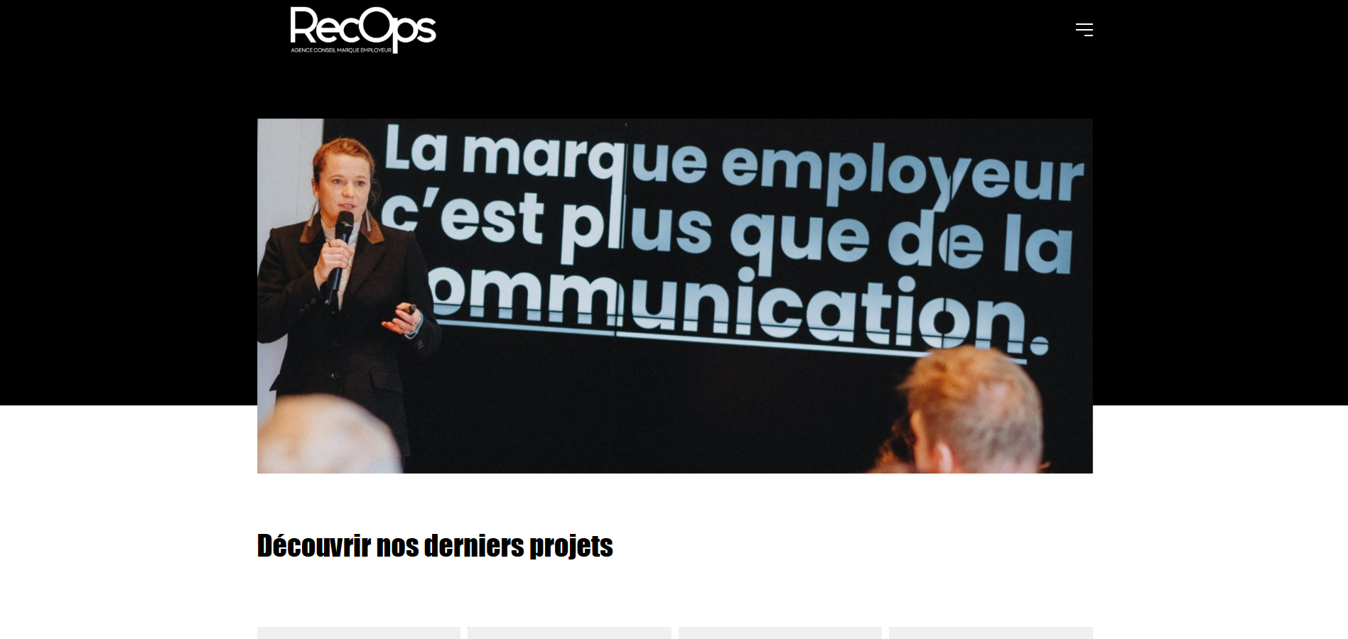 Recops — capture d'écran du site